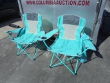2 Like New Folding Quad Camp Chairs