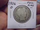1906 O Mint Silver Barber Half Dollar
