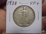 1938 Silver Walking Liberty Half Dollar