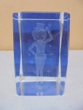 Betty Boop Top Hat Glass Paperweight
