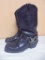 Pair of Harley Davidson Leather Boots w/ Screaming Eagle Haress