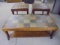 Beautiful Solid Wood Slate Top Coffee Table & 2 Matching End Tables