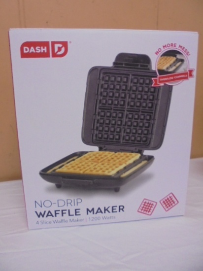 Dash No-Drip 4 Slice Waffle Maker