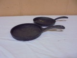2 Small Cast Iron Egg Skillets