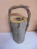 Handmade Log Planter Basket