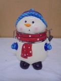 Snowman Ceramic Cookie/Candy Jar