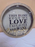 Round Woodwn Wine Cork Holder Wall Décor