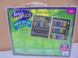 Arty Facts 131pc Deluxe Art Set in Wood Case