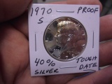 1970 S Mint 40% Silver Proof Kennedy Half Dollar