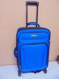 Blue Liesure Rolling Suitcase