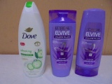 Dove Body Wash & L'oreal Elvive Shampoo & Conditioner