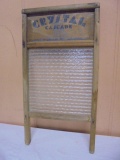 Antique Crystal Cascade Glass Washboard