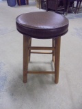 Padded Top Wooden Stool