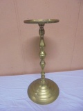 Large Brass Pillar Candle Holder