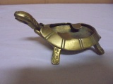 Vintage Solid Brass Turtle Ash Tray