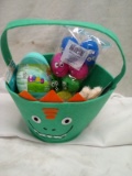 QTY 1 Easter Felt Basket with goodies – Green Monster