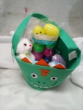 QTY 1 Easter Felt Basket with goodies – Green Monster