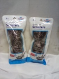 Cleaning Solutions Stainless Steel Scourers. Qty 2- 3 Count.
