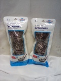 Cleaning Solutions Stainless Steel Scourers. Qty 2- 3 Count.