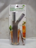 Qty 7 Reusable Stainless Steel Straws