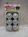 Qty 6 Glow in the Dark Table Tennis Balls
