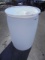 55 Gallon White Plastic Rain Barrel