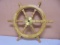 Wooden Brass Center Ships Wheel