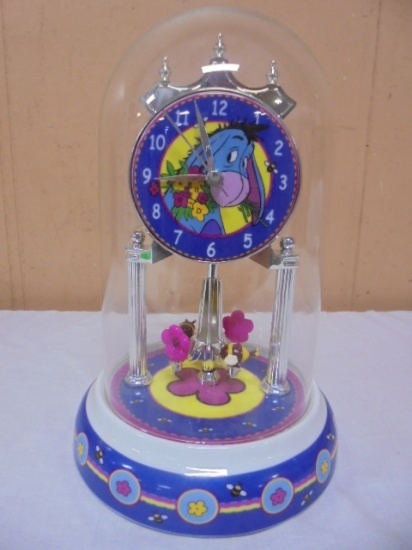 Eeyore Glass Dome Porcelain Clock