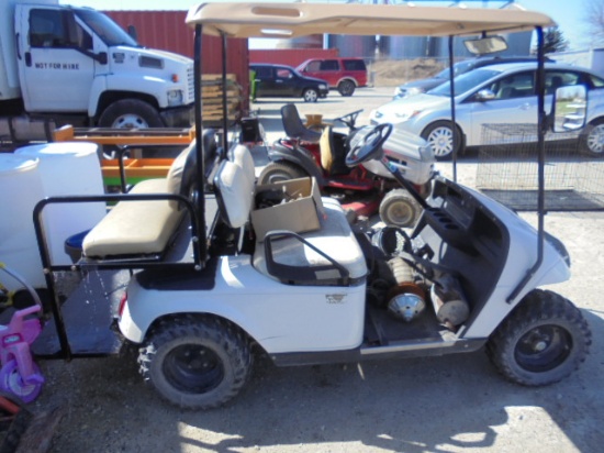 Ez-Go Gas Powered Golf Cart w/ Canopy & Rear Fold Down Seat