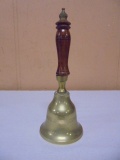 Vintage Wood Handled Brass Bell