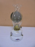 Vintage Porcelain Miniature Oil Lamp