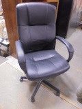 Rolling Black Leather Office/Desk Chair