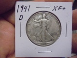 1941 D Mint Silver Walking Liberty Half Dollar