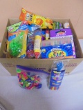 Large Box of Kid's Crayons-Glowsticks-Balloons-Coloring Kits-Toys