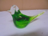 Beautiful Art Glass Bird Paperweight