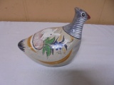 Beautiful Art Pottery Hand Painted Bird