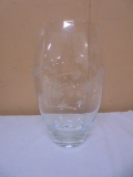 Beautiful Etched Crystal Vase