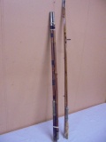 2 Vintage 4pc Bamboo Fishing Rods