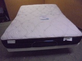 Queen Size Adjustable Bed w/ Sprint Air All White No-Flip Mattress