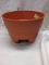 Orange Plastic Flower Pot
