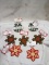 Holiday Style Christmas Ornaments. Qty 7