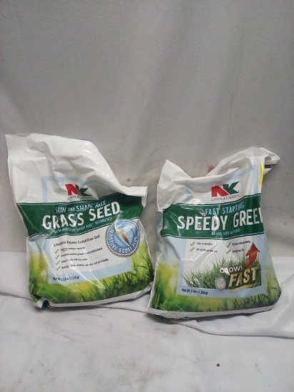 Qty. 2 Bags of Grass Seed 2.5 lbs each 1 Fast Starter & 1 Sun and Shade Mix