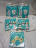 Happy Easter Crafts. Lolly Stick & Pom Pom Kits. Qty 5.