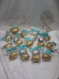 Silver & Gold Sparkly Large Easter Eggs.