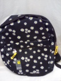 QTY 1 Backpack – black, yellow, flowers