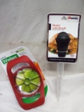 QTY 1 apple Wedger, QTY 1 Baster with brush