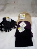 Ladies Cuffed Beanies & 2-Pack Texting Gloves.