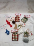 Holiday Style Christmas Ornaments. Qty 8