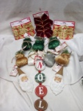 Holiday Style Christmas Ornaments. Qty 10 & Mini Tree Bows Qty 3 Packs.