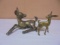 Set of Vintage Brass Deer